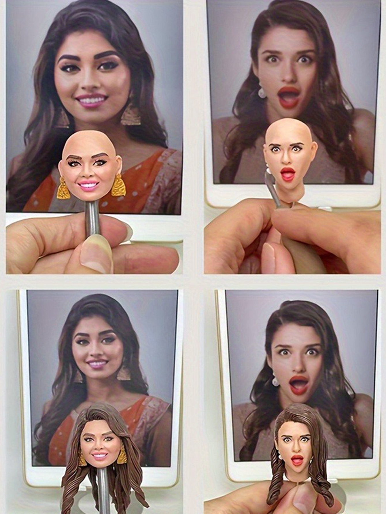 Handcrafted Custom Clay Bobblehead Dolls Personalized Clay Figurines